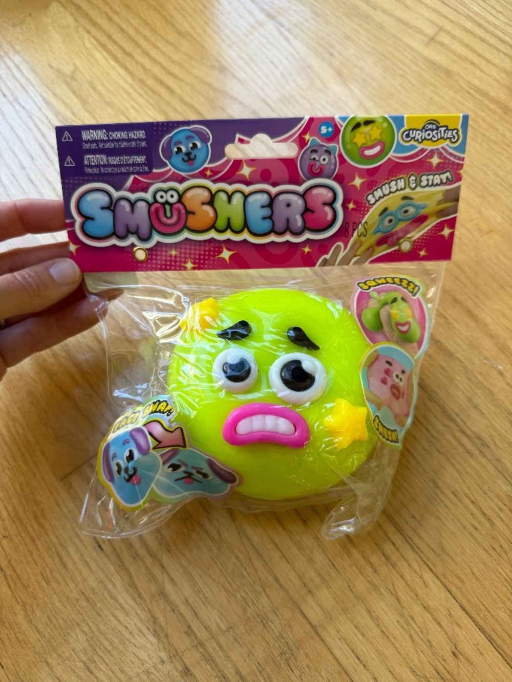New Viral Squishy Sensory Toy Orb Curiosities Smushers Face Swap Stress green